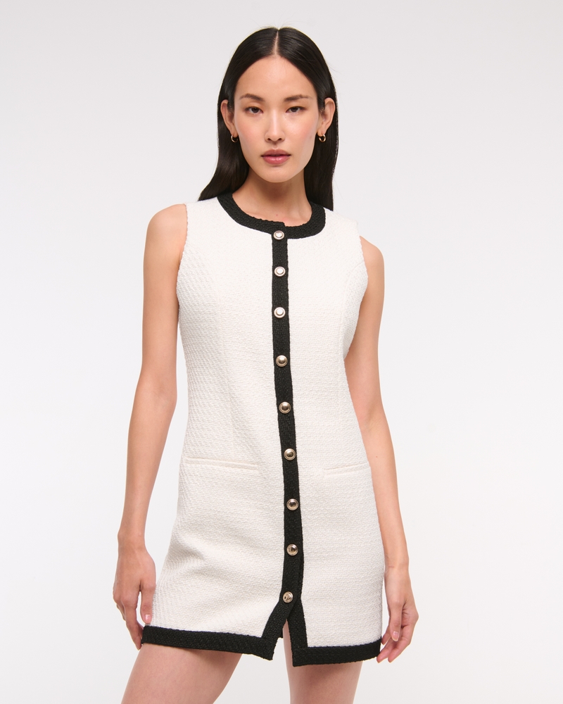 Long-Sleeve Tailored Mini Dress