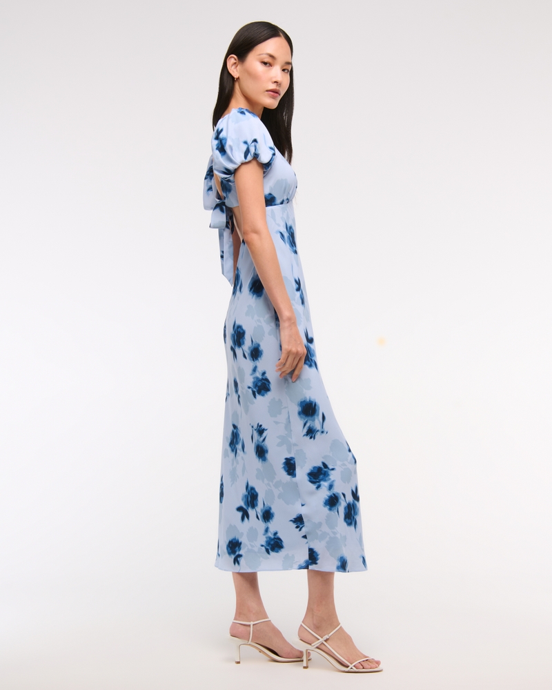 The A&F Julia Slip Puff Sleeve Midi Dress