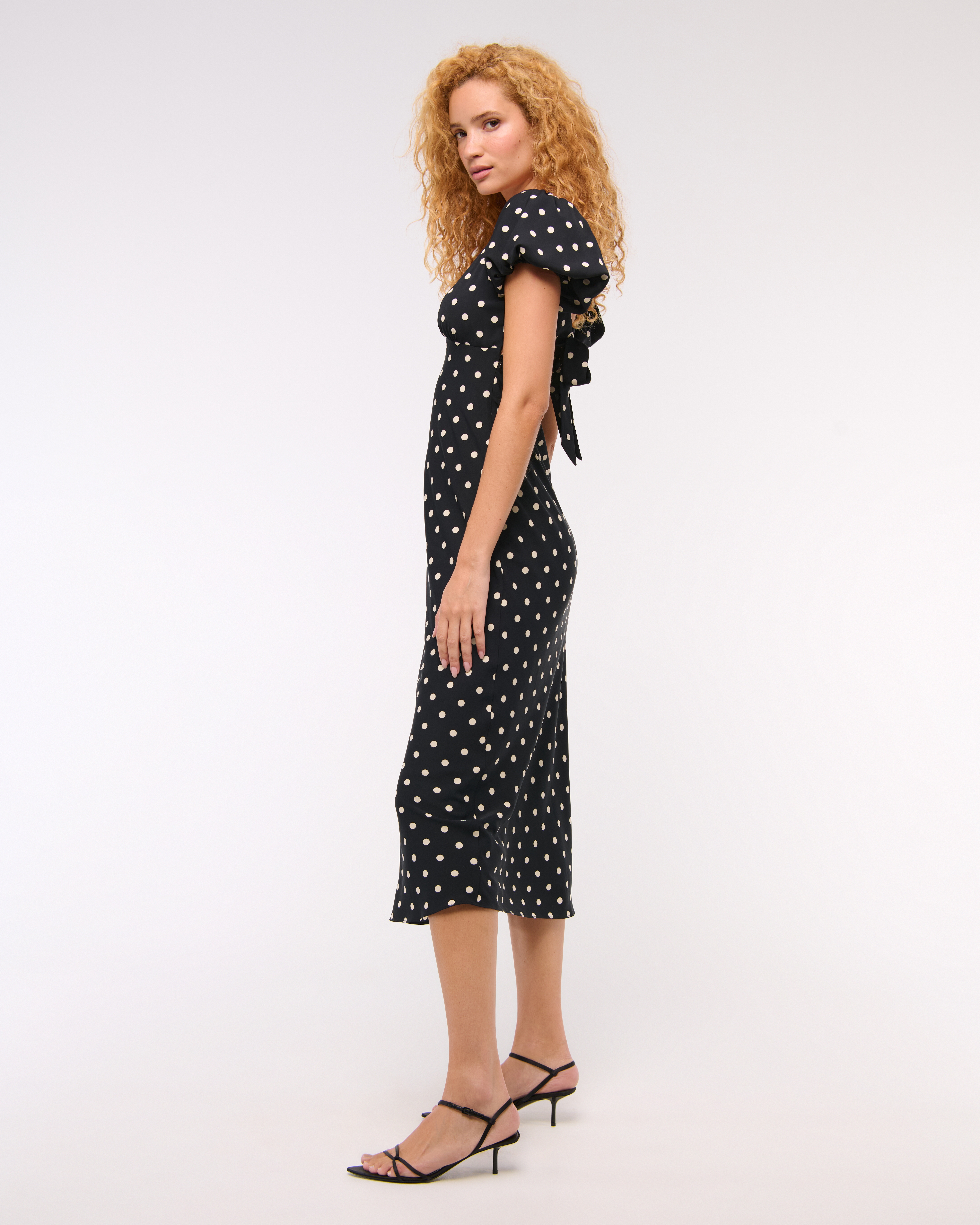 SALE⭐︎her lip to Puff Sleeve Midi Dress her lip to♡Puff Sleeve Midi Dress（French Bouquet Puff