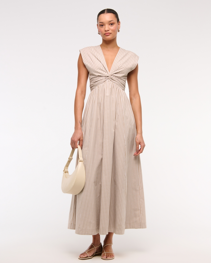 Twist-Front Maxi Dress