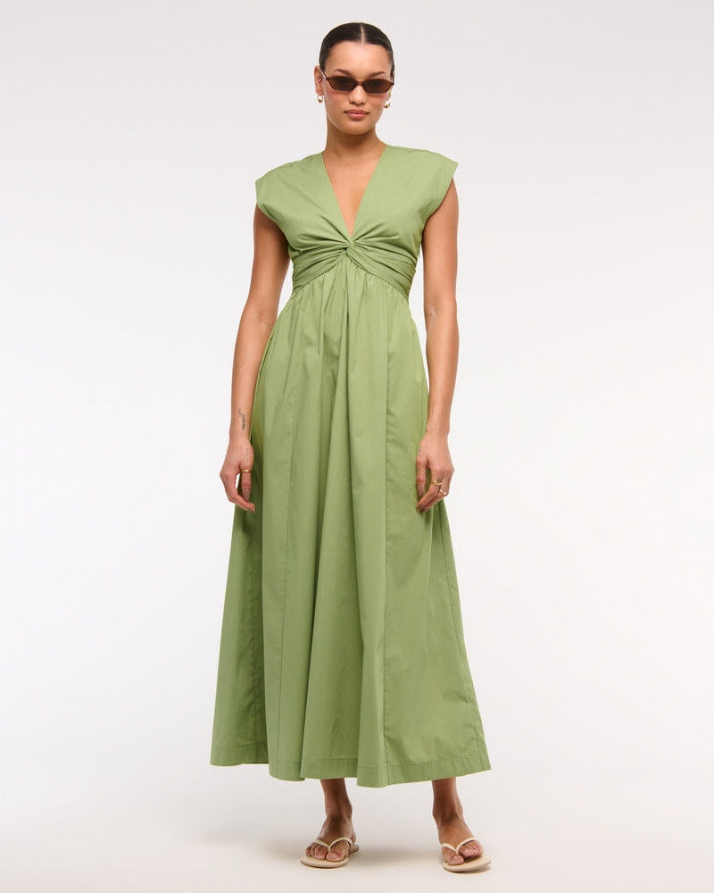 Twist-Front Maxi Dress