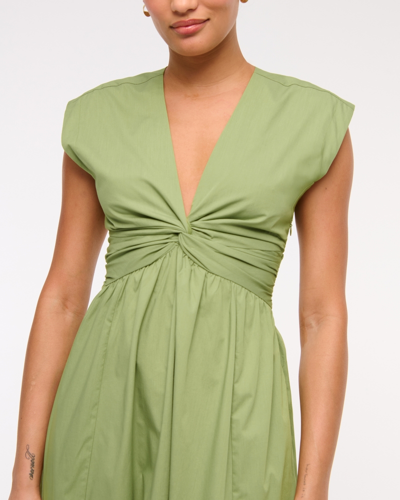 Twist-Front Maxi Dress
