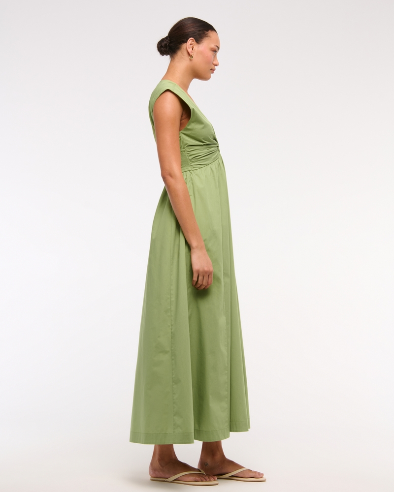 Twist-Front Maxi Dress