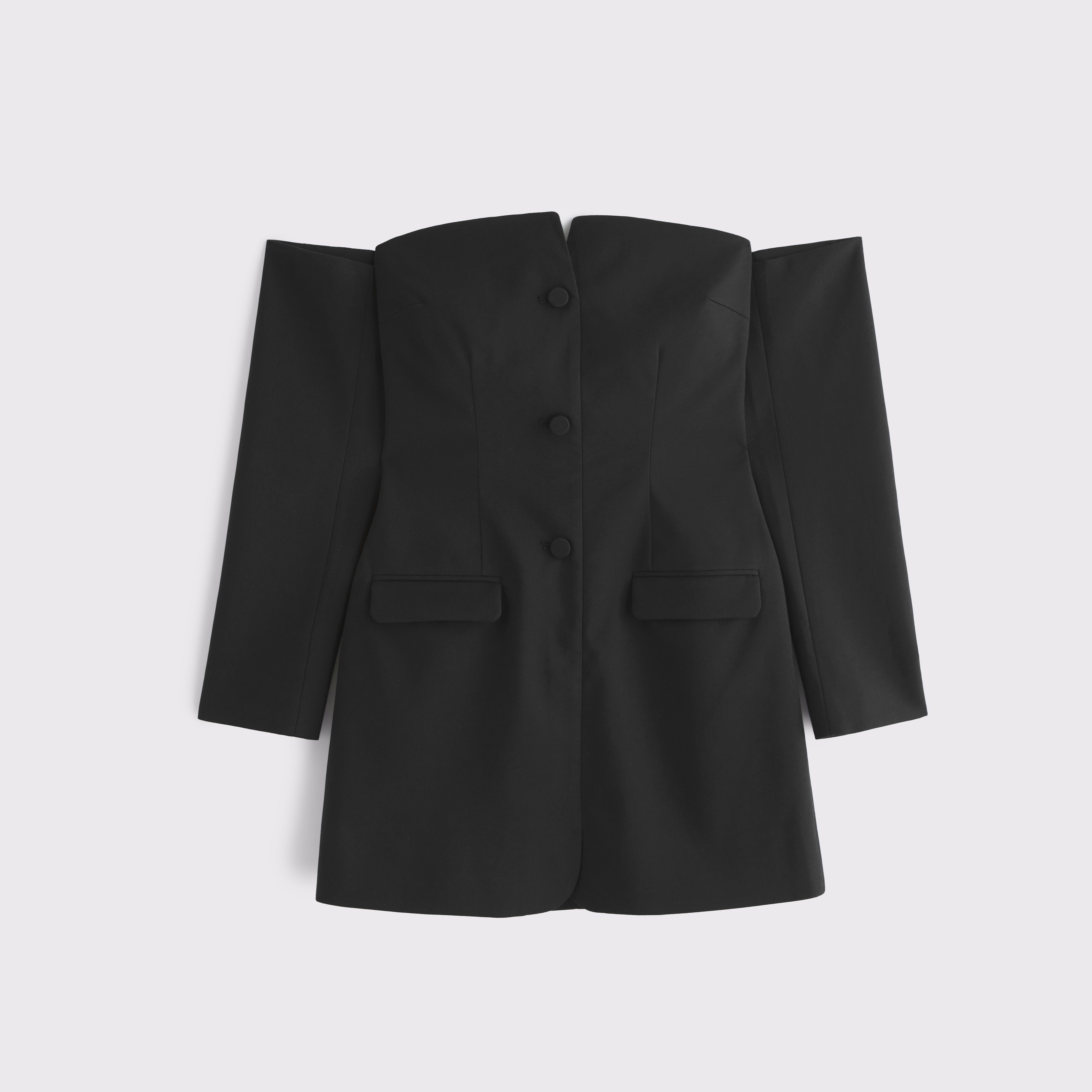 Abercrombie & Fitch The A&f Mara Off-the-shoulder Mini Dress In Black