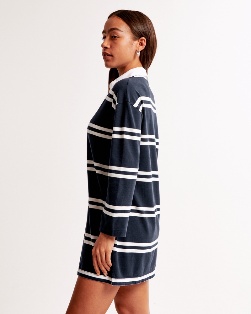 Essential Long-Sleeve Rugby Mini Dress