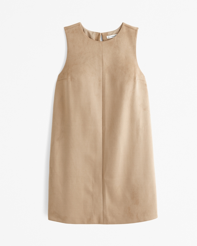 New H&M Juniors gold suede feel sleeveless flared newest mini dress small