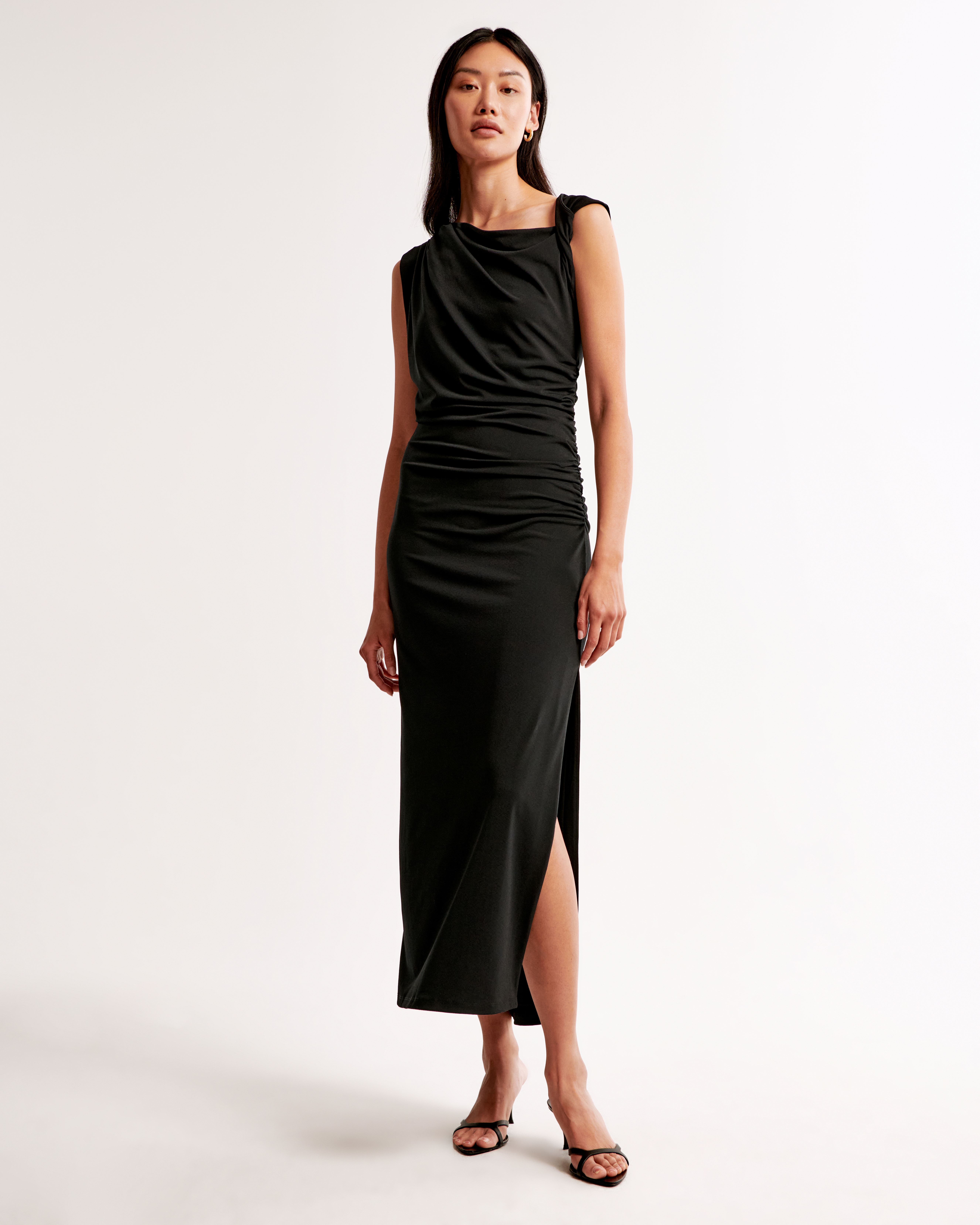 ワンピース FLARE UP Asymmetrical Draped Dress 5BJH1236 KIC_159-5589-00228-900_model1.