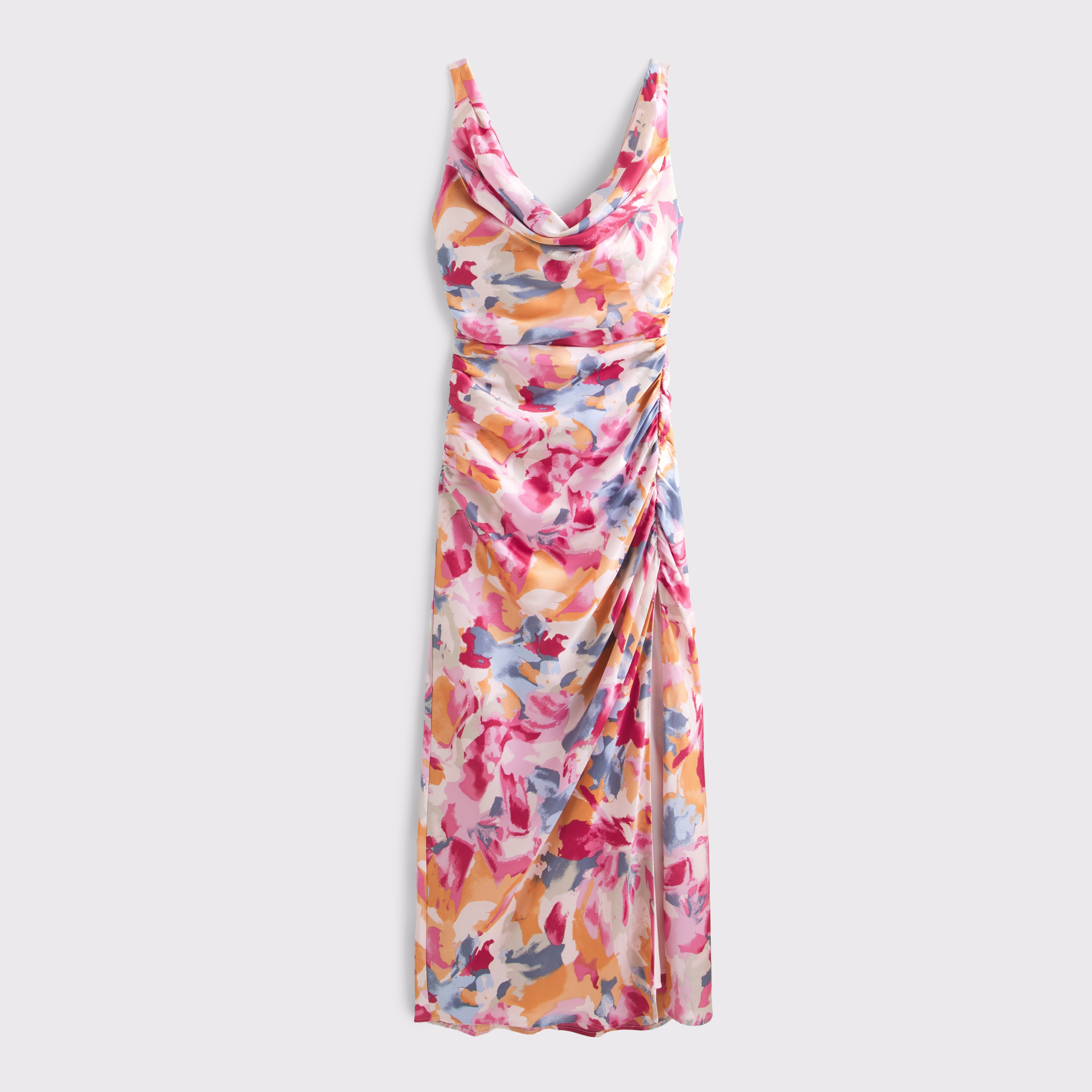 Abercrombie & Fitch Cowl Neck Draped Maxi Dress
