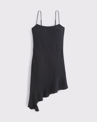 Asymmetrical Clasp-Back Midi Dress