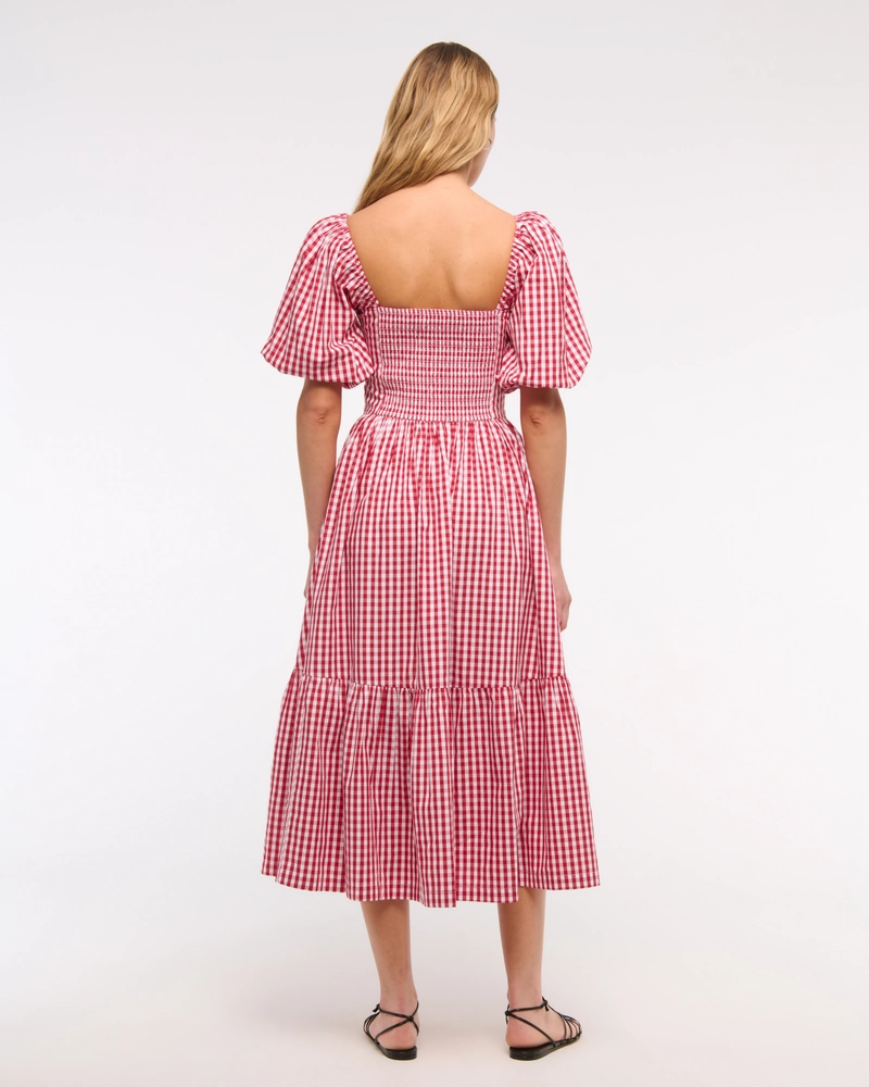 The A&F Emerson Poplin Puff Sleeve Midi Dress