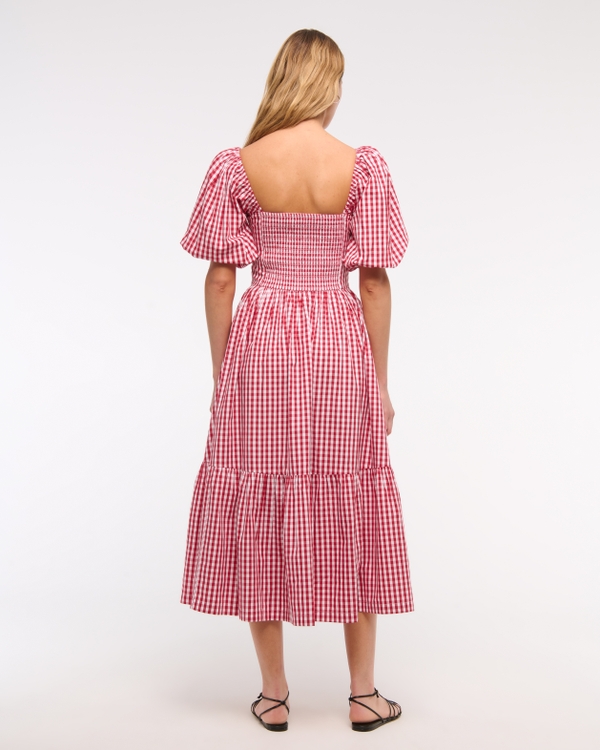 The A&F Emerson Poplin Puff Sleeve Midi Dress