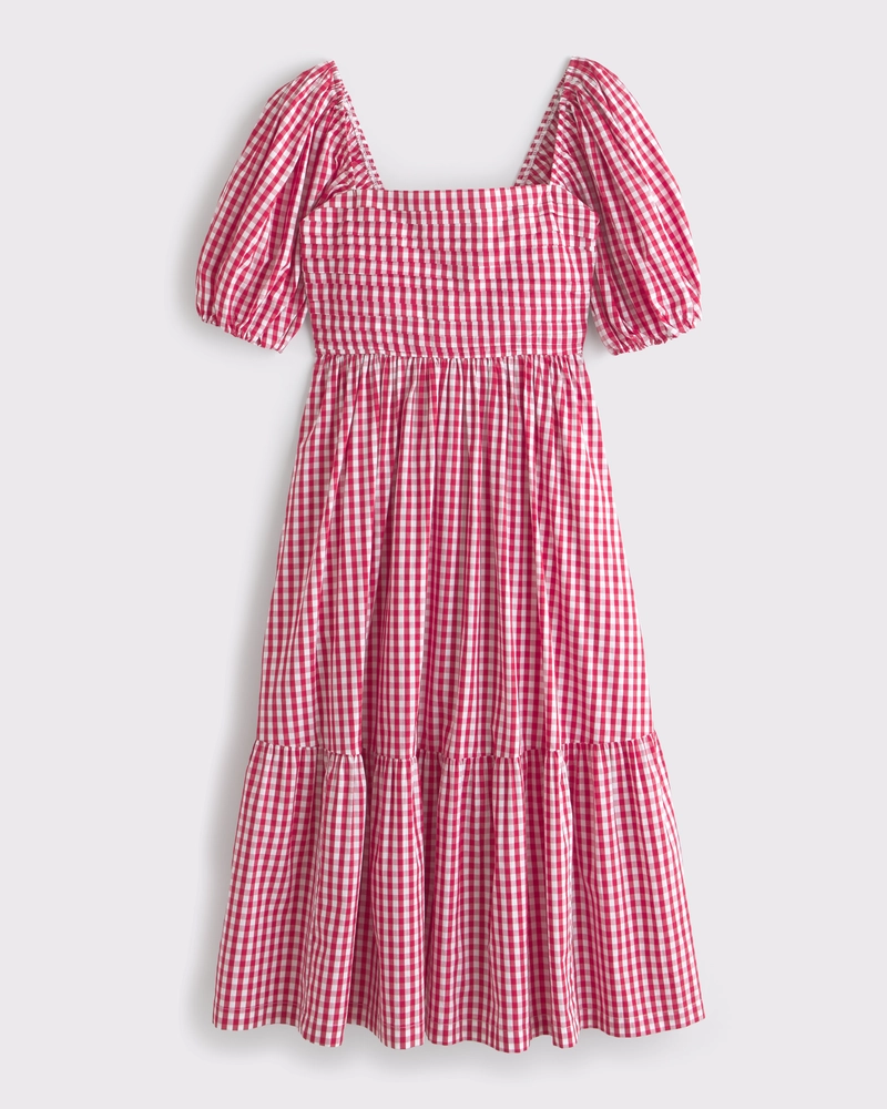 The A&F Emerson Poplin Puff Sleeve Midi Dress