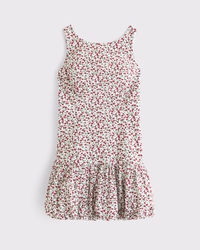 High-Neck Bubble Hem Mini Dress