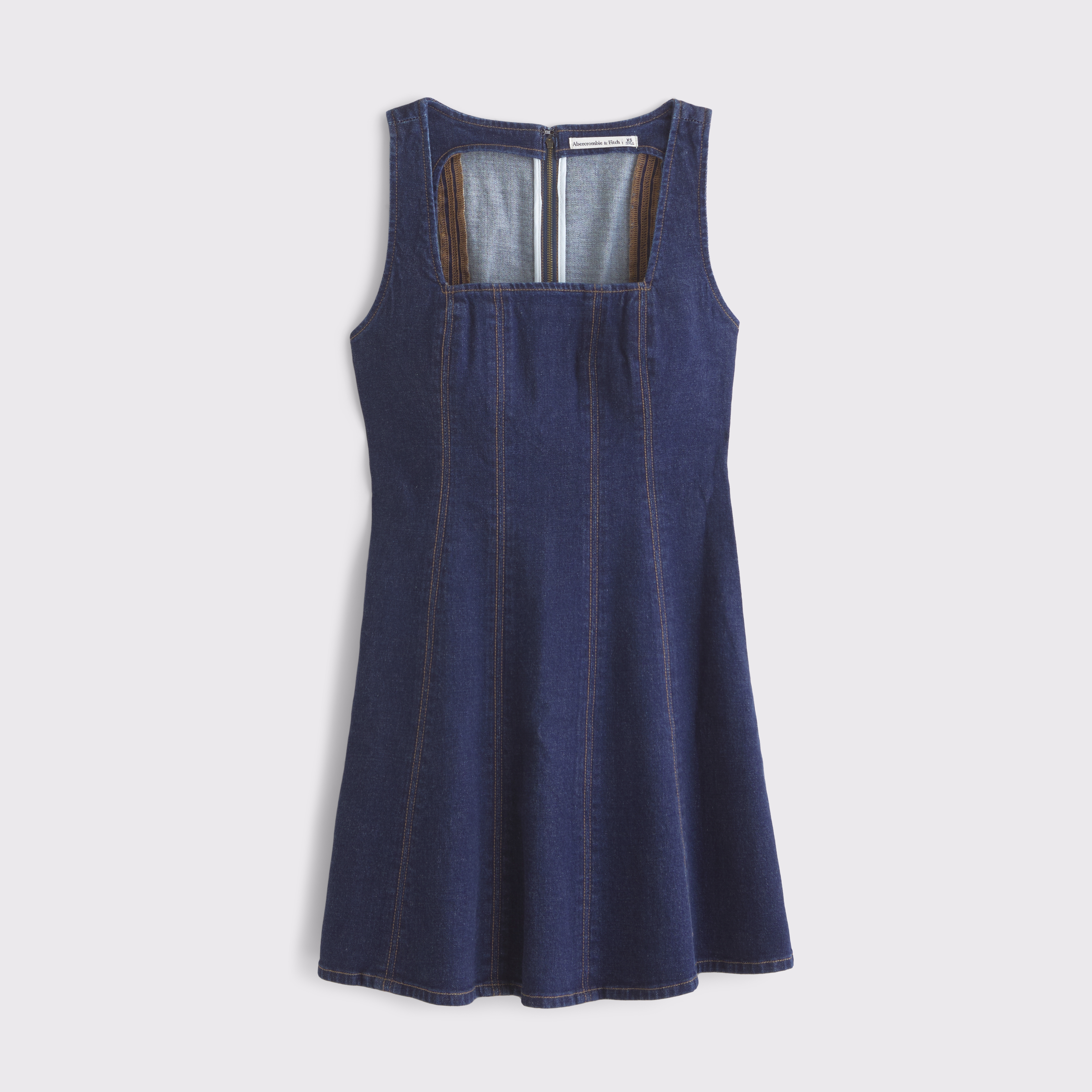 Women's The A&F Mila Squareneck Denim Mini Dress | Women's
