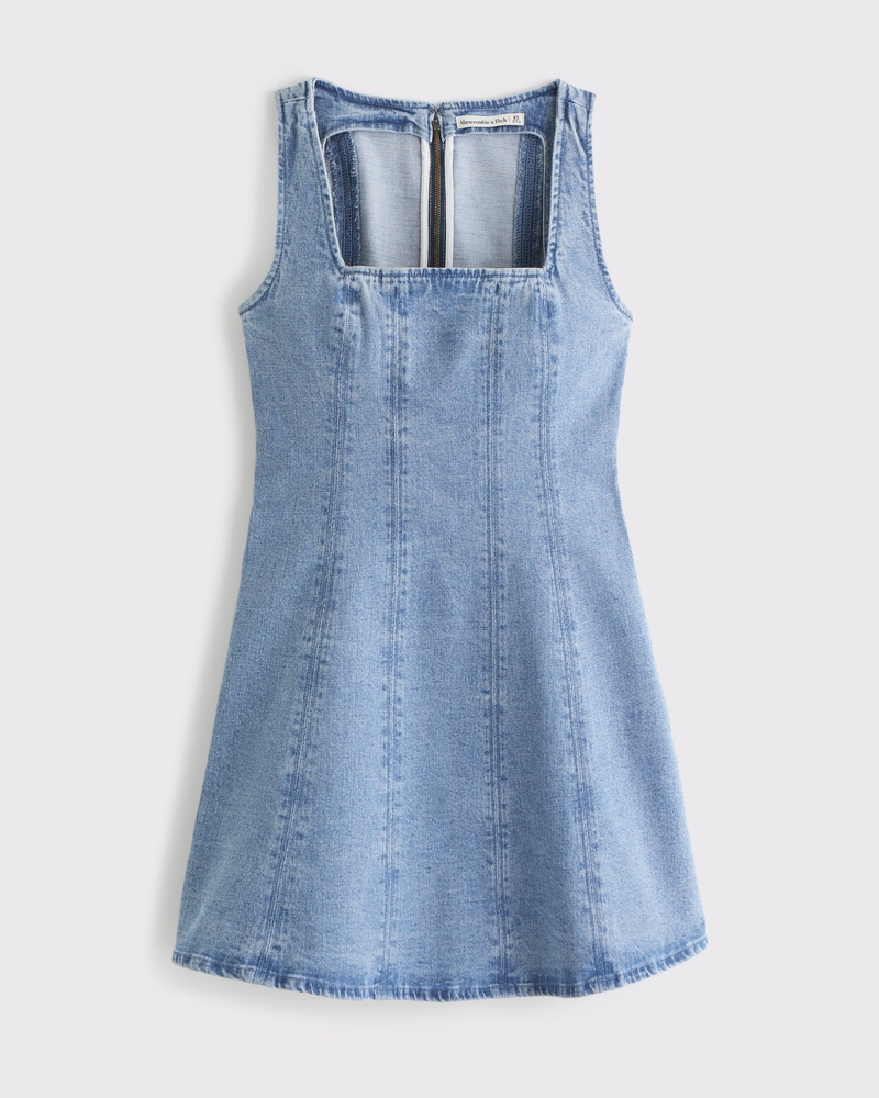 white christmas dresses JOANNA DENIM MINI DRESS – AKIRA
