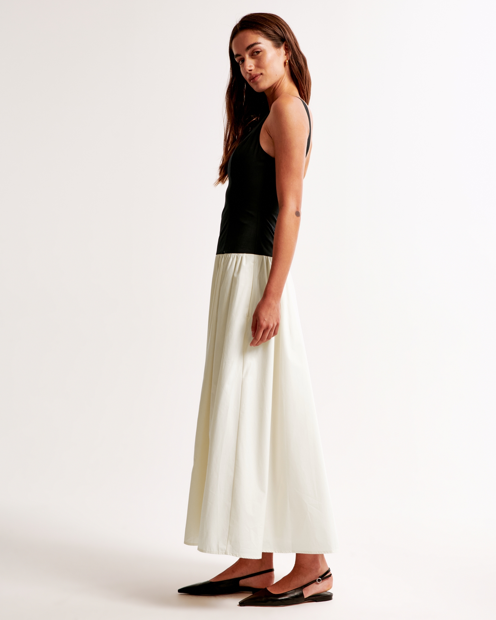 Drop-Waist Midi Dress