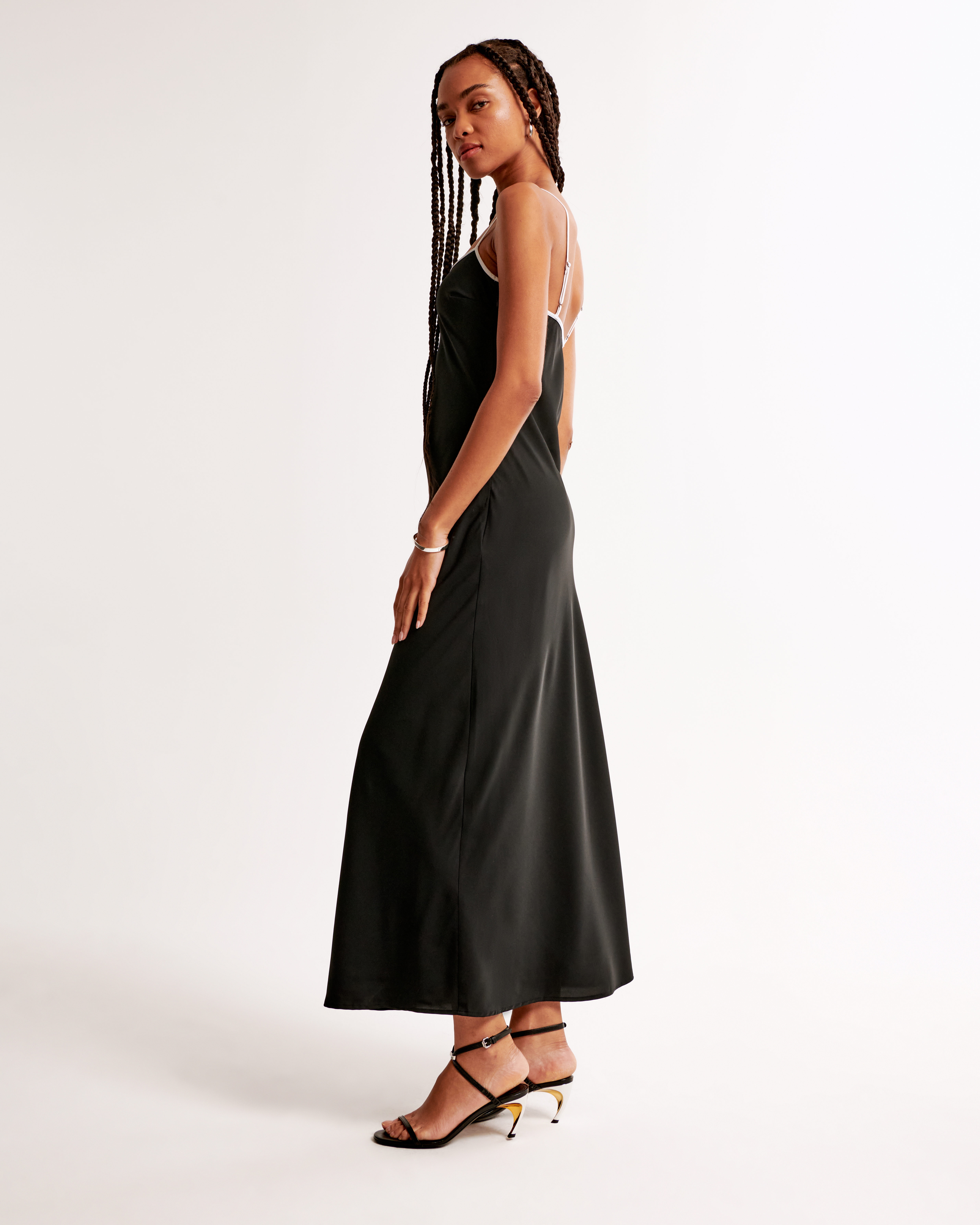 Abercrombie & Fitch The A&f Julia Slip Maxi Dress In Black