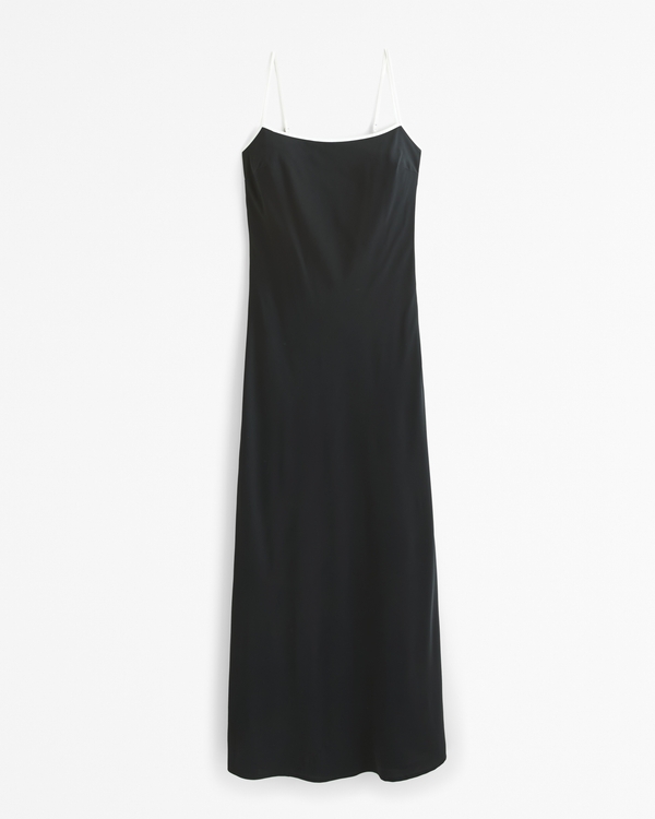 The A&F Julia Slip Maxi Dress, Black view 1
