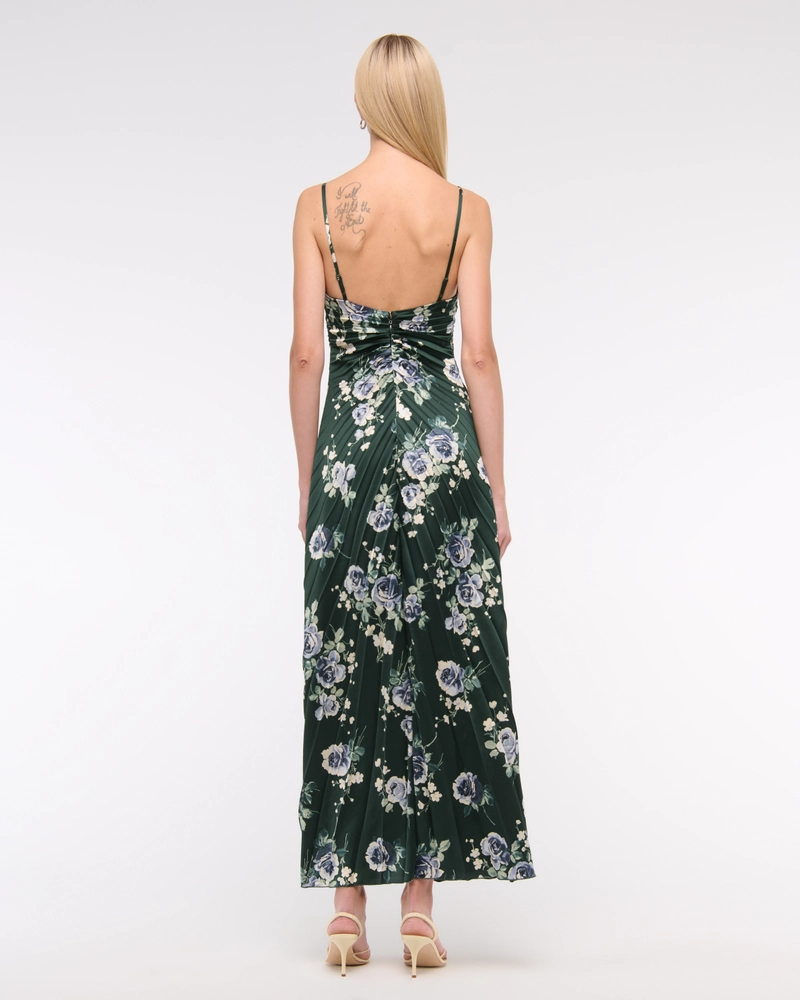 The A&F Giselle Sunburst Pleated Maxi Dress