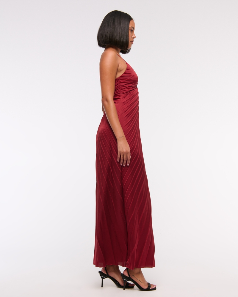 The A&F Giselle Sunburst Pleated Maxi Dress