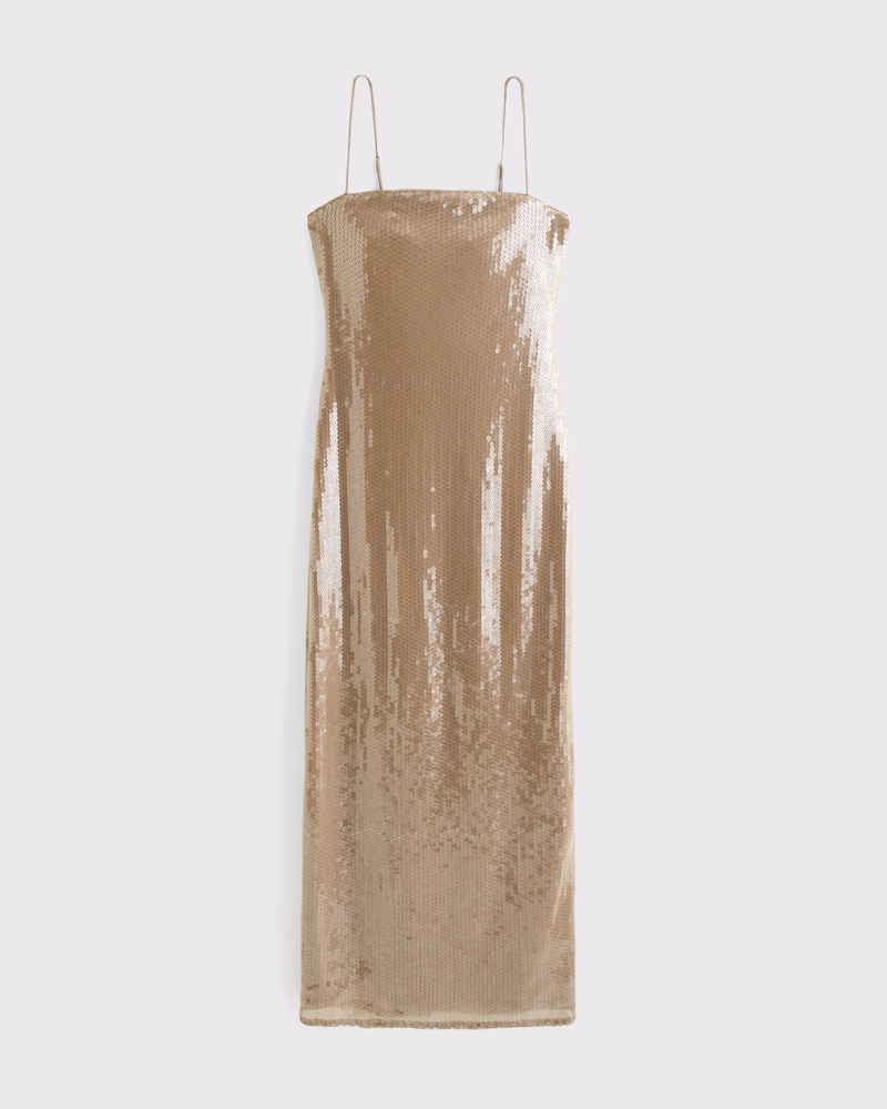 Straight neck midi dress clearance