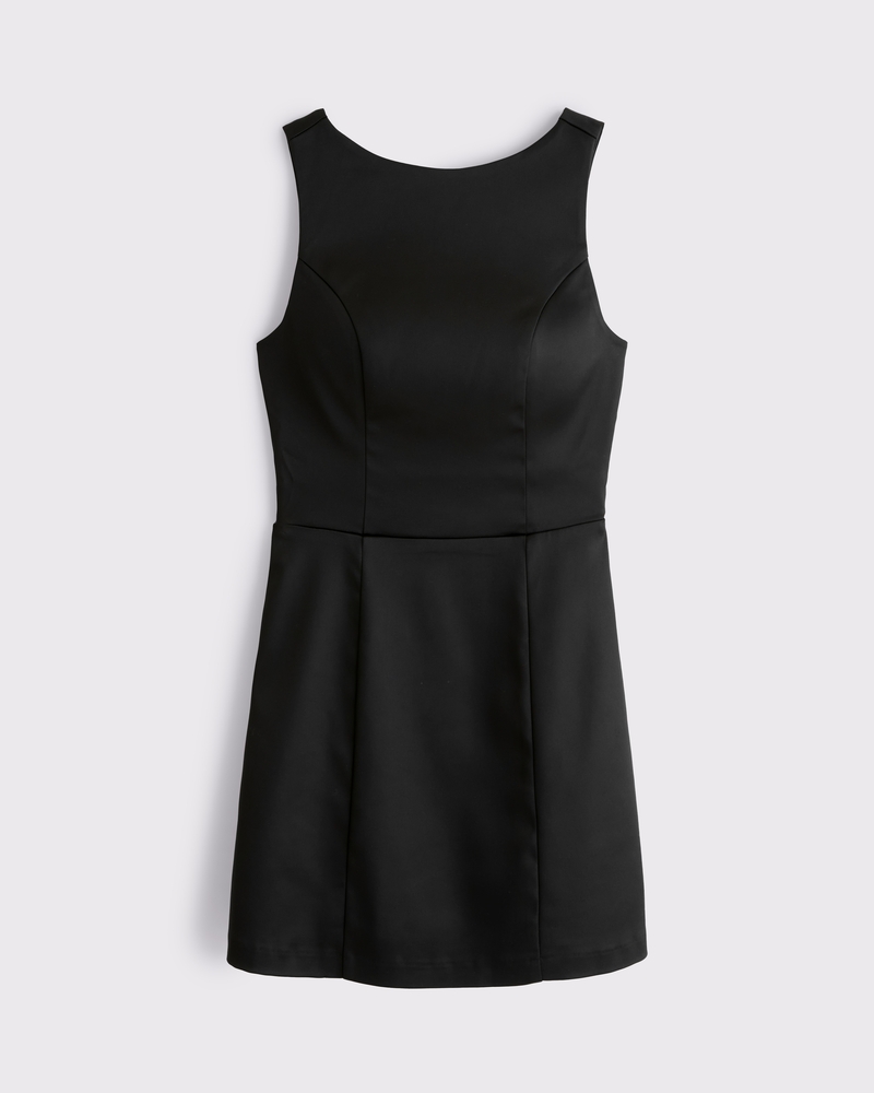 Women's High-Neck Satin Sculpt Mini Dress | Women's
