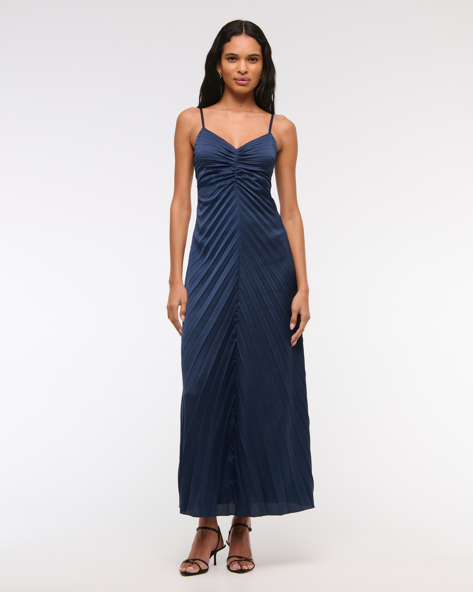 The A&F Giselle Sunburst Pleated Maxi Dress