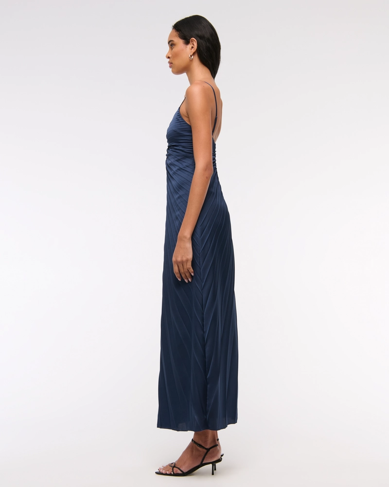 The A&F Giselle Sunburst Pleated Maxi Dress