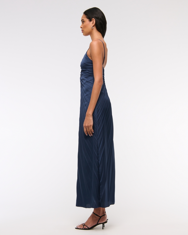 The A&F Giselle Sunburst Pleated Maxi Dress