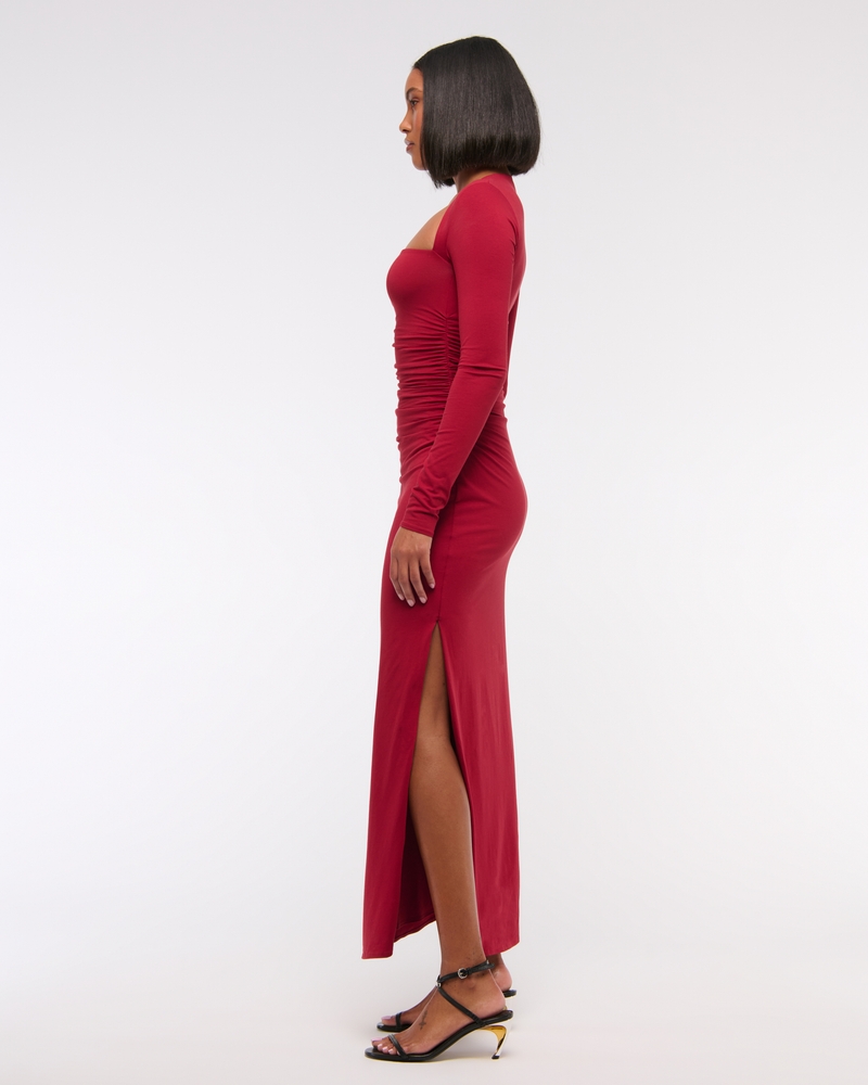 The A&F Ava Long-Sleeve Knit Maxi Dress