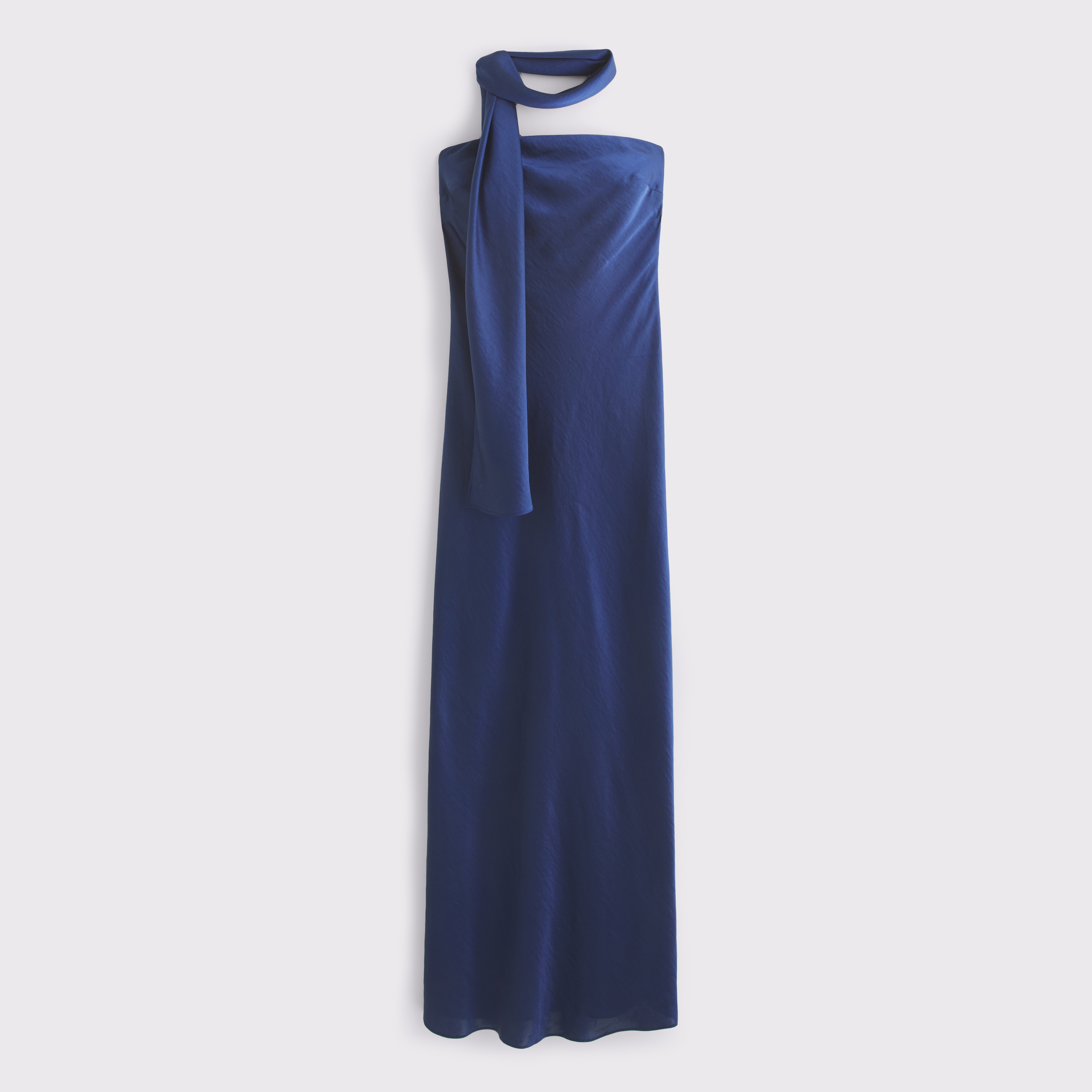 Женское платье Abercrombie & Fitch Strapless Scarf Maxi, цвет: Тёмный индиго — фото 1