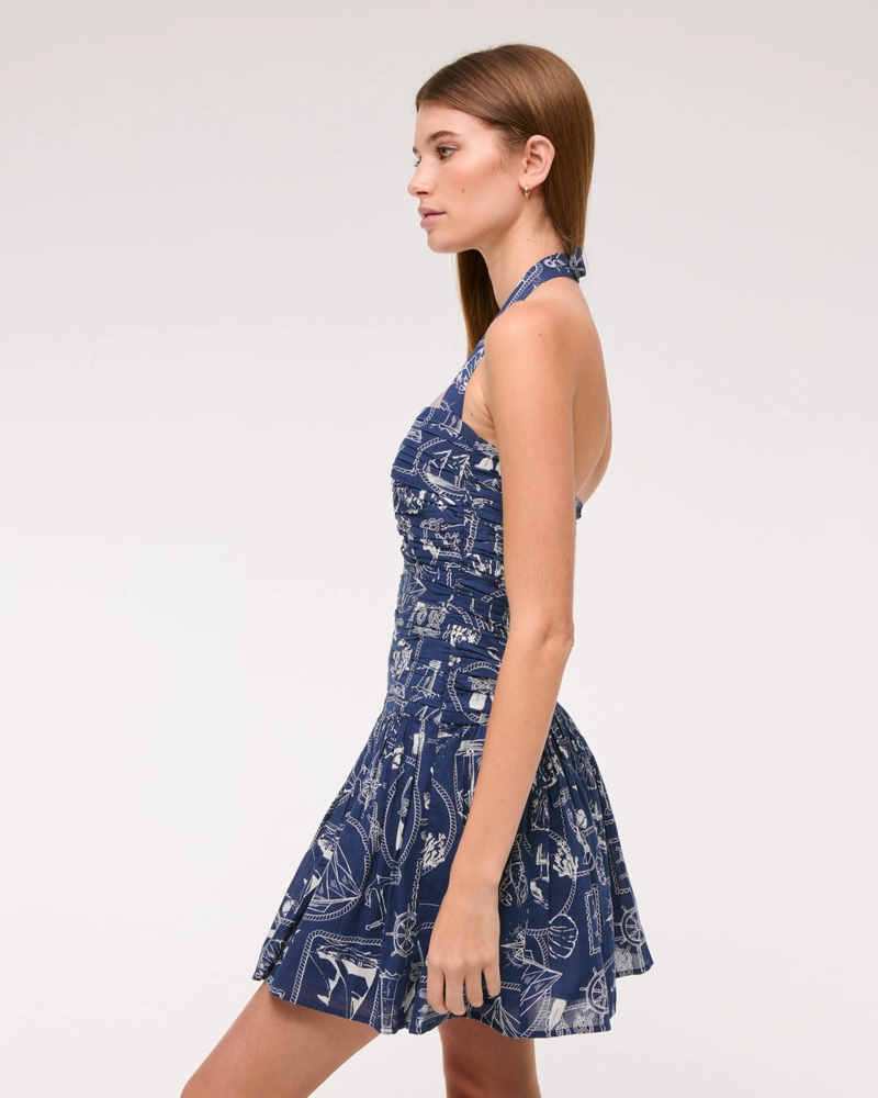 The A&F Emerson Drop-Waist Halter Mini Dress