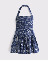 The A&F Emerson Drop-Waist Halter Mini Dress