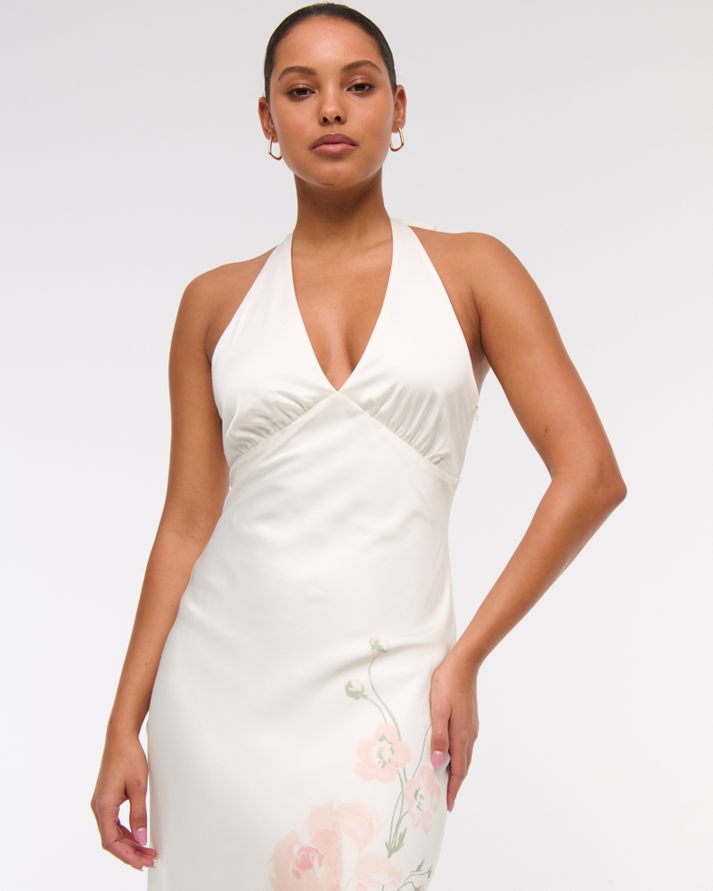 The A&F Julia Slip Halter Maxi Dress