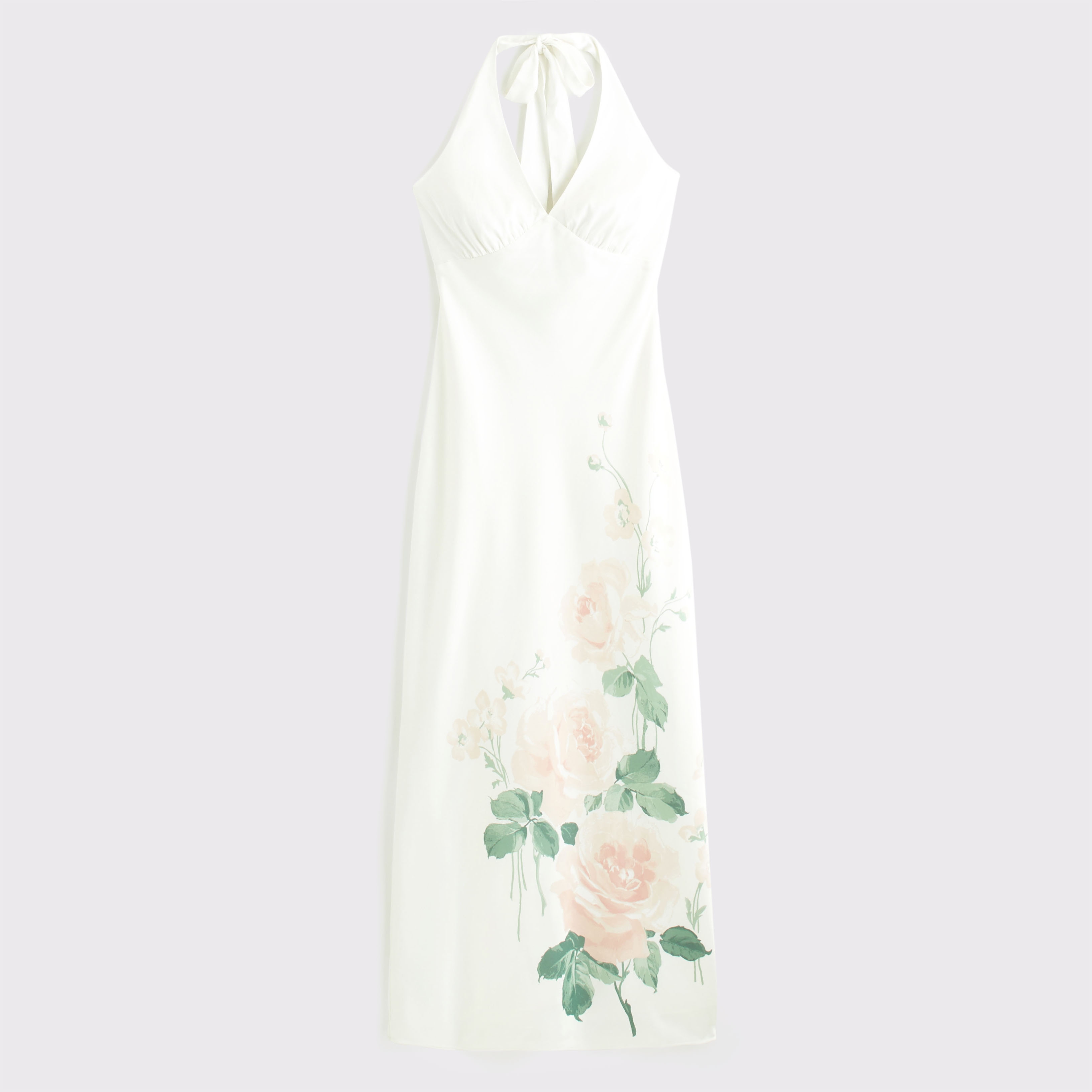 Abercrombie & Fitch The A&f Julia Slip Halter Maxi Dress In White