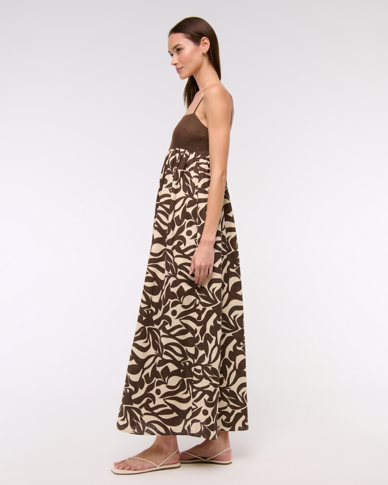 Tie-Back Babydoll Maxi Dress