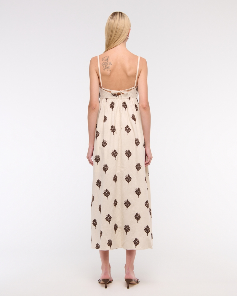 Tie-Back Babydoll Maxi Dress