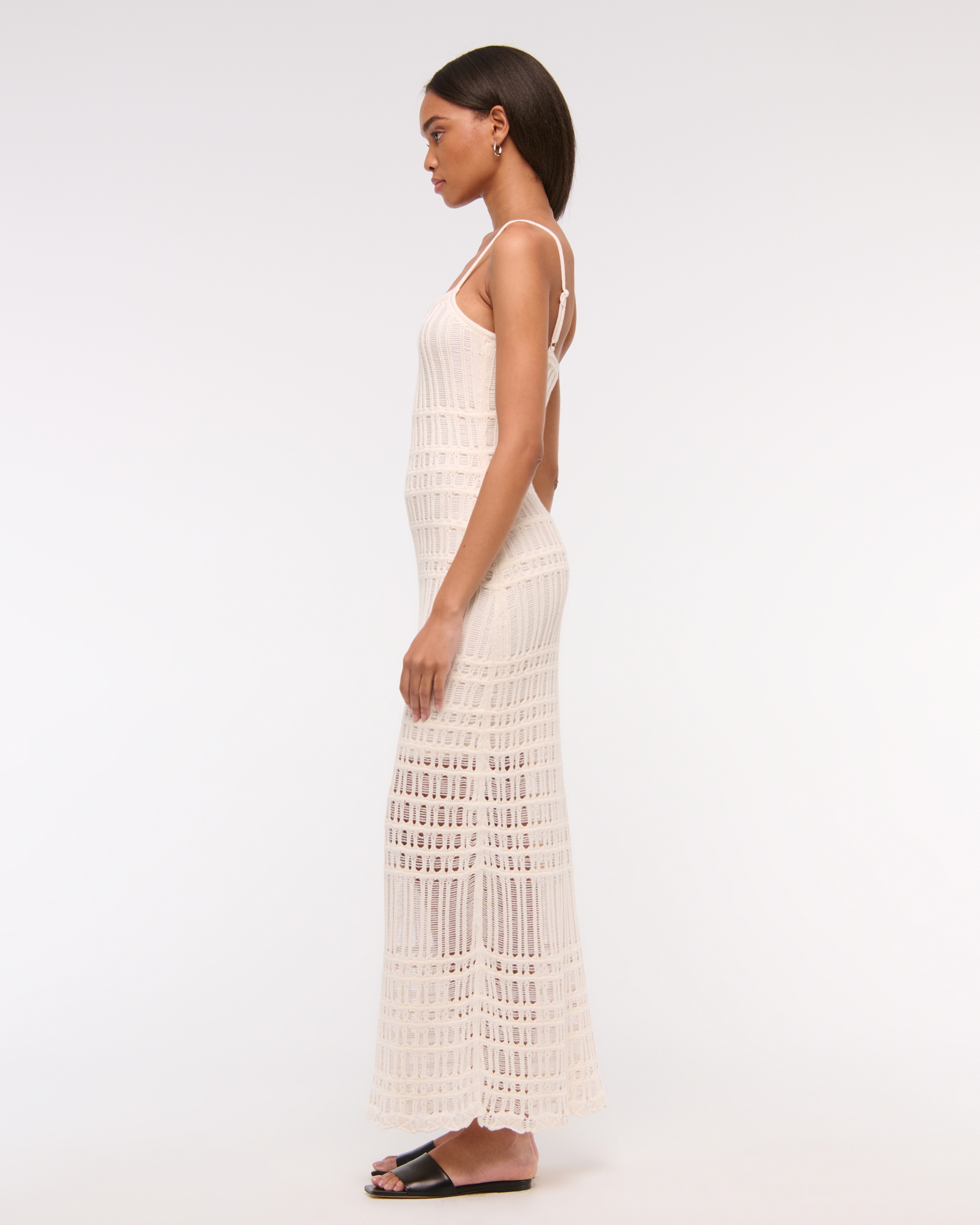 Crochet-Style Maxi Dress