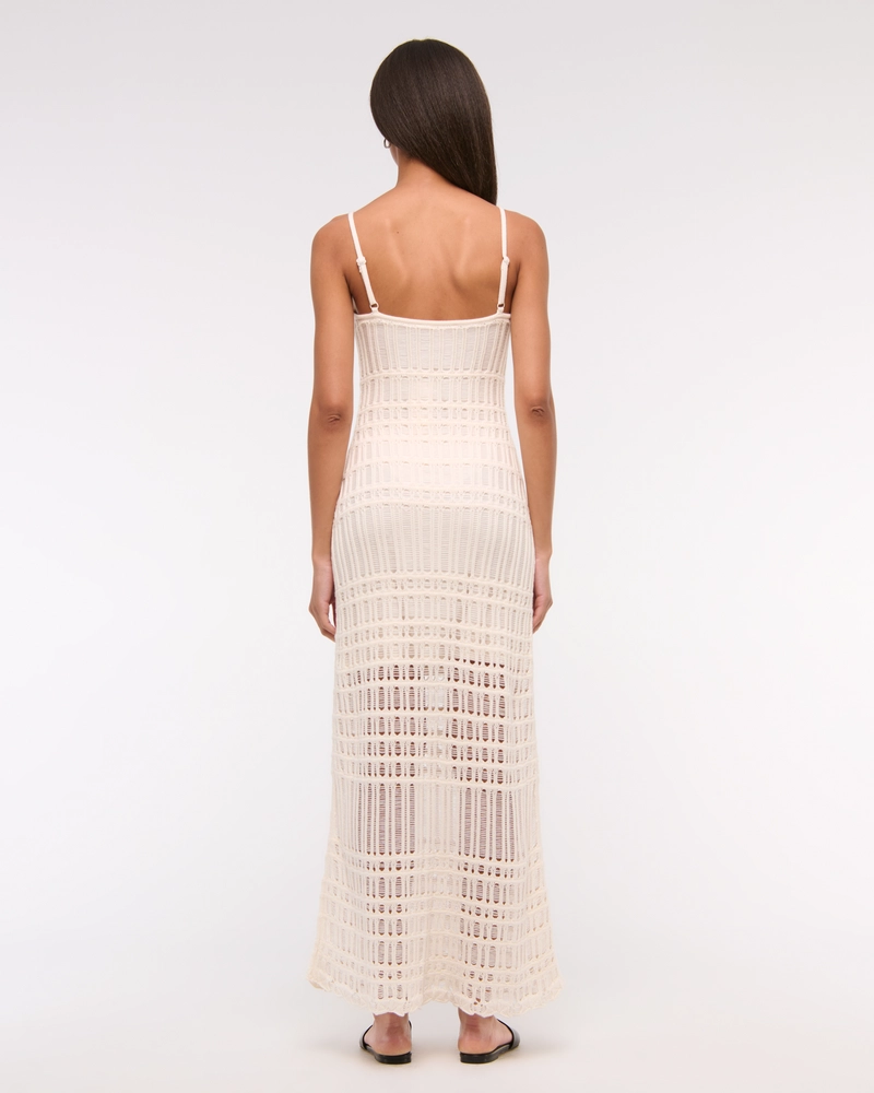Crochet-Style Maxi Dress