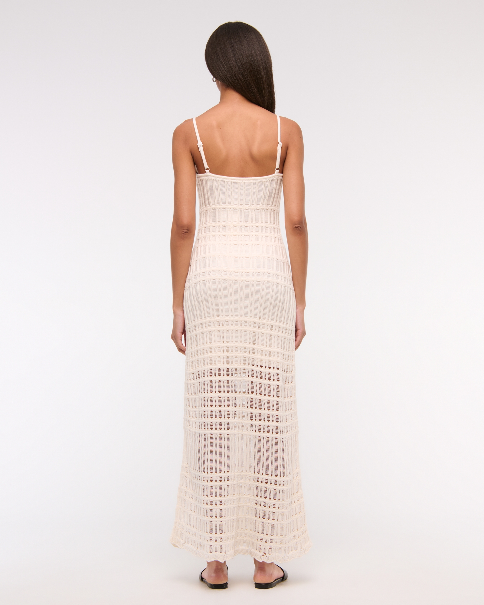 Crochet-Style Maxi Dress