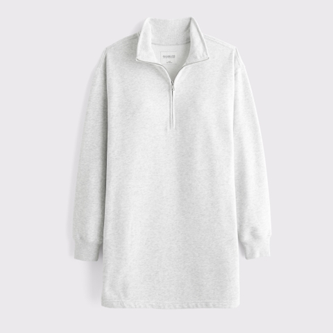 Женские платья Abercrombie & Fitch Long-Sleeve Zip-Up Fleece Mini Dress
