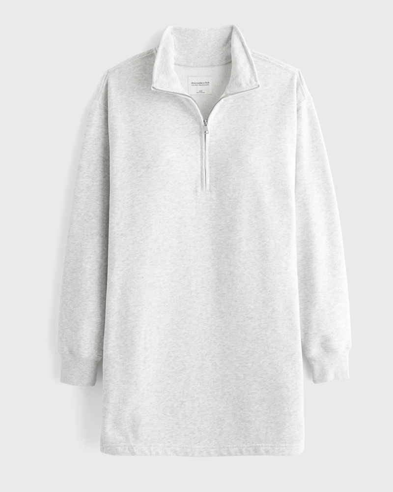 Women's Long-Sleeve Zip-Up Fleece Mini Dress | Women's