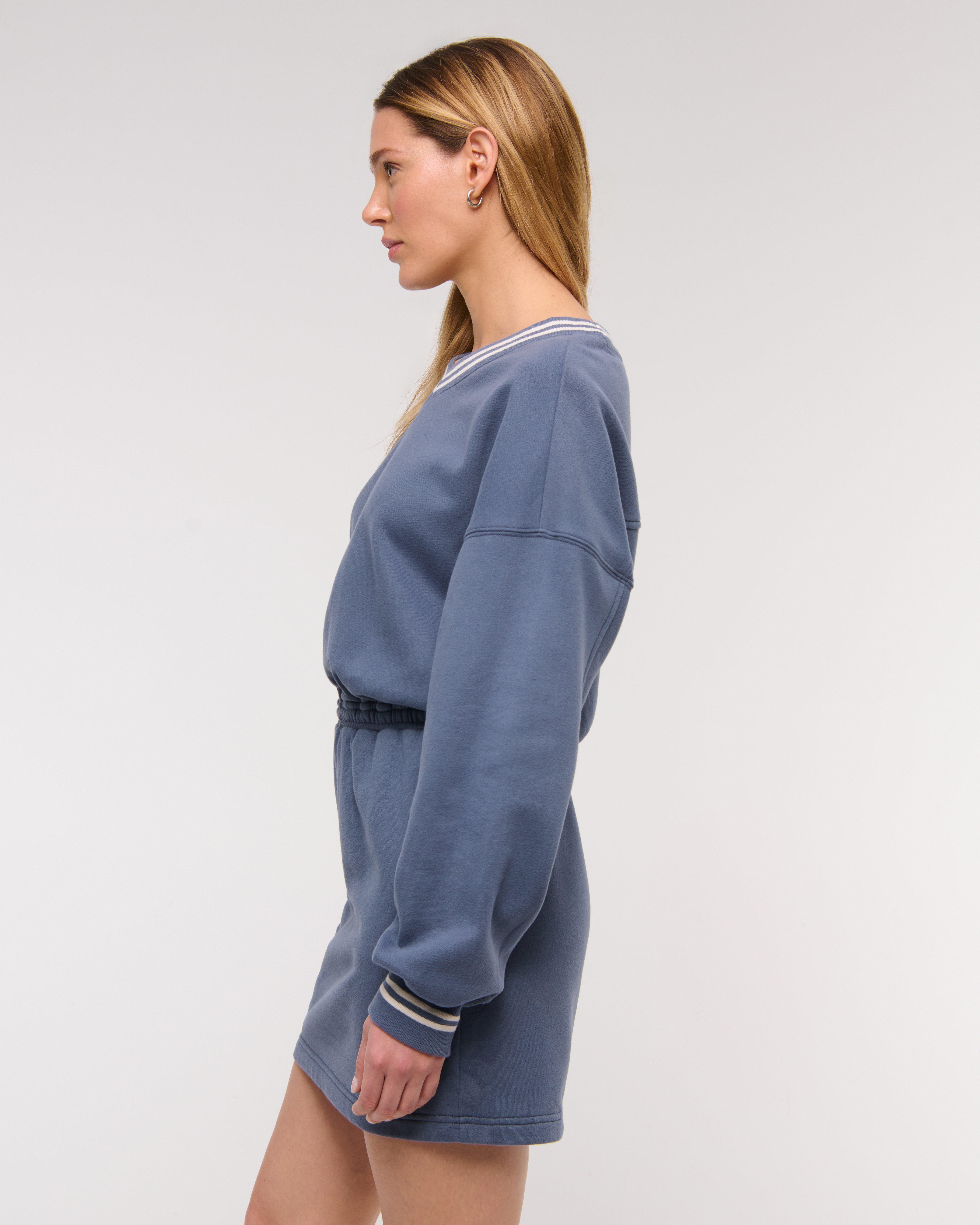 ワンピース THE ATTICO FLEECE MINI DRESS V NECK (WCA00436JJF003AA 615) The Attico V neck fleece mini dress | The Fashion Square