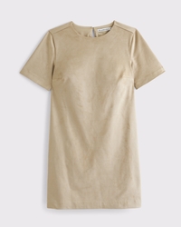 Vegan Suede T-Shirt Mini Dress