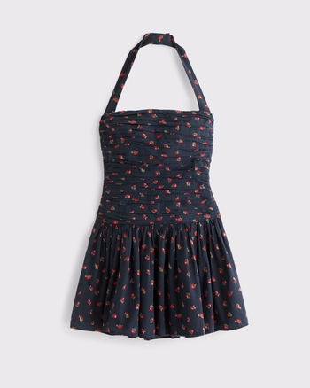 Women's The A&F Emerson Drop-Waist Halter Mini Dress | Women's Dresses & Jumpsuits | Abercrombie.com