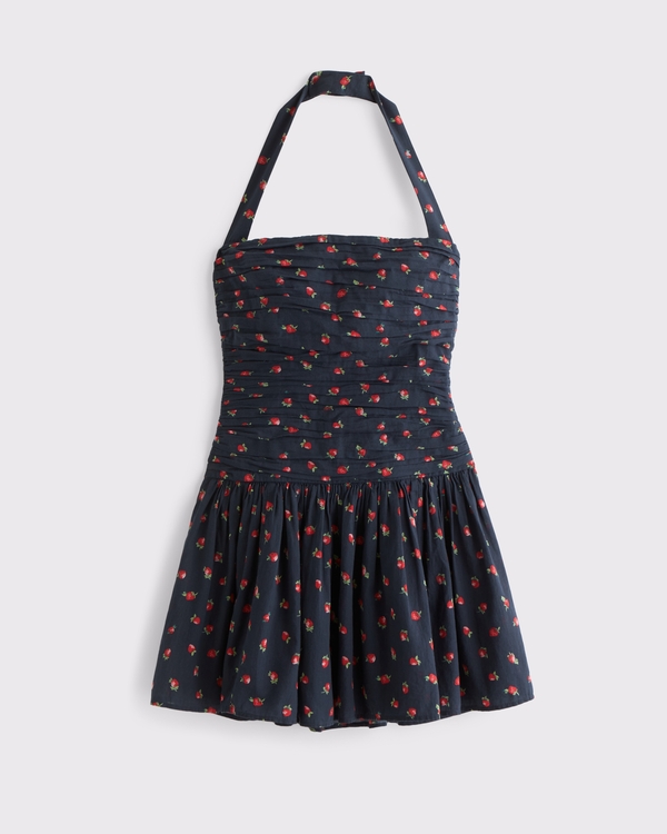 Women's The A&F Emerson Drop-Waist Halter Mini Dress | Women's Clearance |  Abercrombie.com