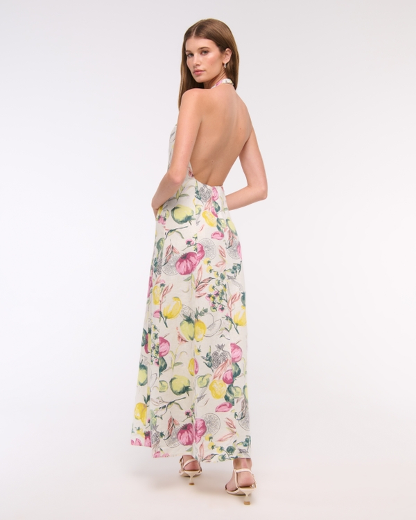chinese dress ladies Linen Maxi Dress, Long Linen Dress main image 0