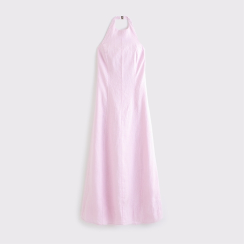 Женские платья Abercrombie & Fitch Premium Linen High-Neck Maxi Dress