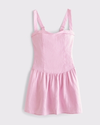 Premium Linen Drop-Waist Skort