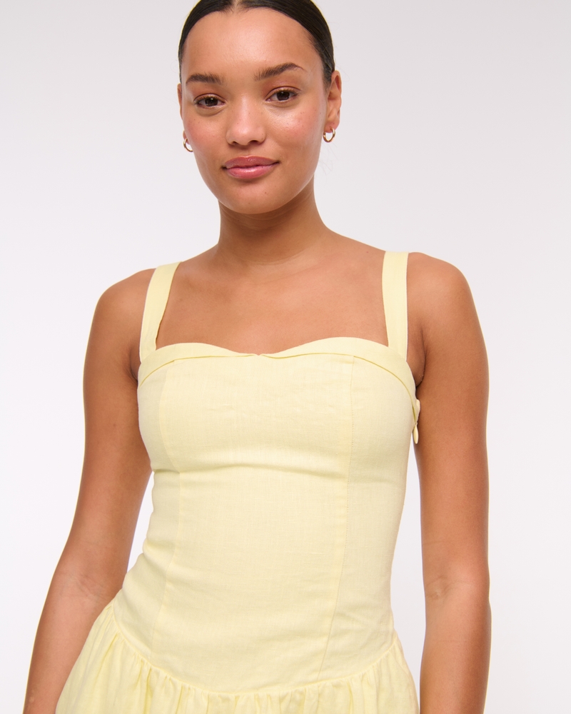 Premium Linen Drop-Waist Skort